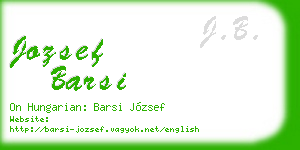 jozsef barsi business card