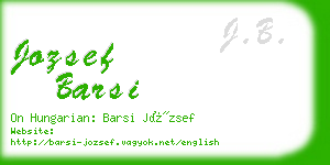 jozsef barsi business card